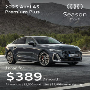 front facing 2025 Audi A5 parked